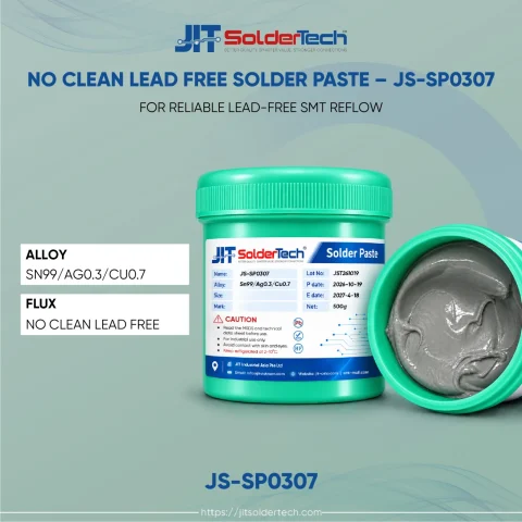 No Clean Lead Free Solder Paste – JS-SP0307 (JS-SP0307) specifications – JIT SolderTech