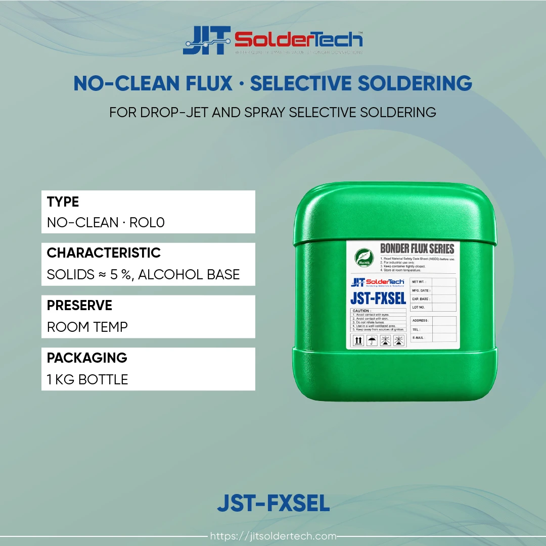 No-Clean Flux · Selective Soldering (JST-FXSEL) specifications – JIT SolderTech