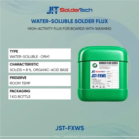 Water-Soluble Solder Flux (JST-FXWS) specifications – JIT SolderTech