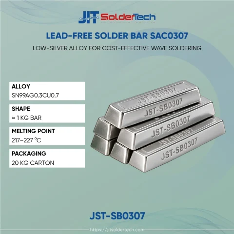 Lead-Free Solder Bar SAC0307 (JST-SB0307) specifications – JIT SolderTech