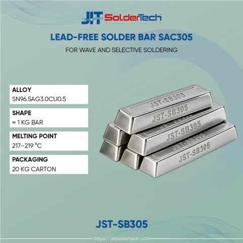 Lead-Free Solder Bar SAC305 (JST-SB305) specifications – JIT SolderTech