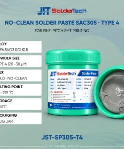 No-Clean Solder Paste SAC305 · Type 4 (JST-SP305-T4) specifications – JIT SolderTech