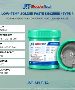 Low-Temp Solder Paste Sn42Bi58 · Type 4 (JST-SPLT-T4) specifications – JIT SolderTech