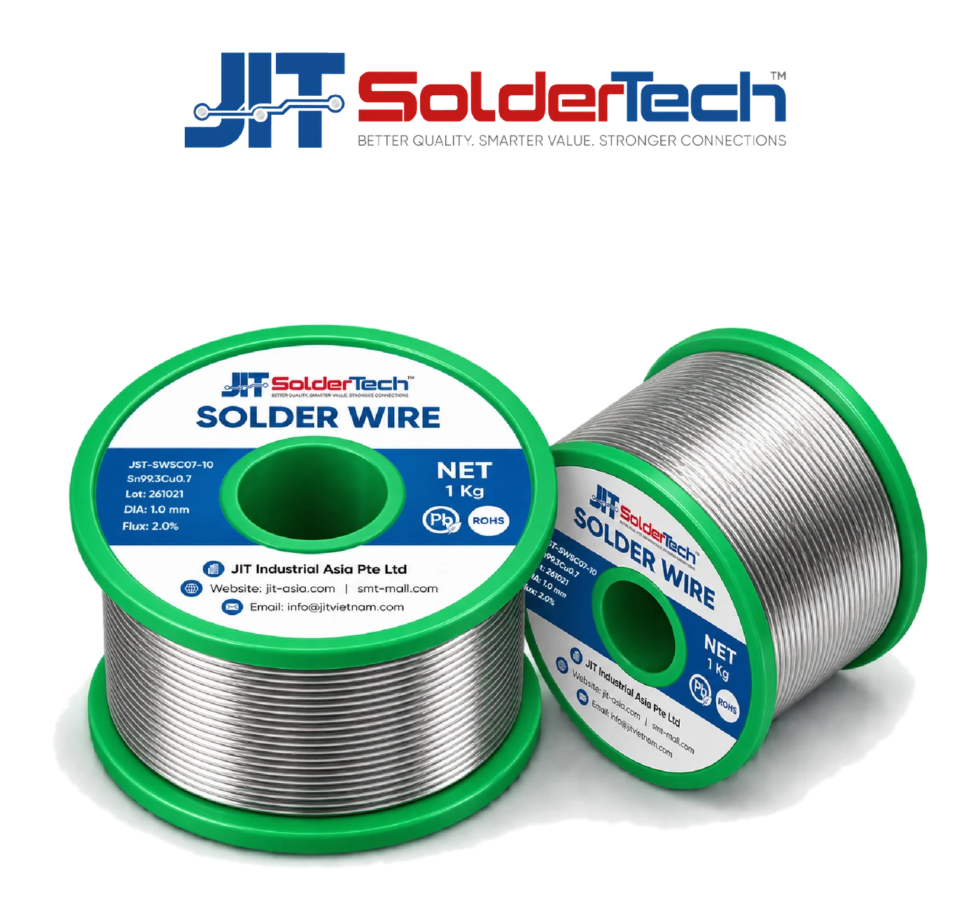 Flux-Cored Solder Wire Sn99.3Cu0.7 Ø1.0 mm – JIT SolderTech